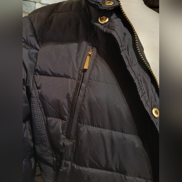 Michael Kors XL Womens Parka Down Filled Brown Quilted Puffer Coat Full Zip - Picture 5 of 9